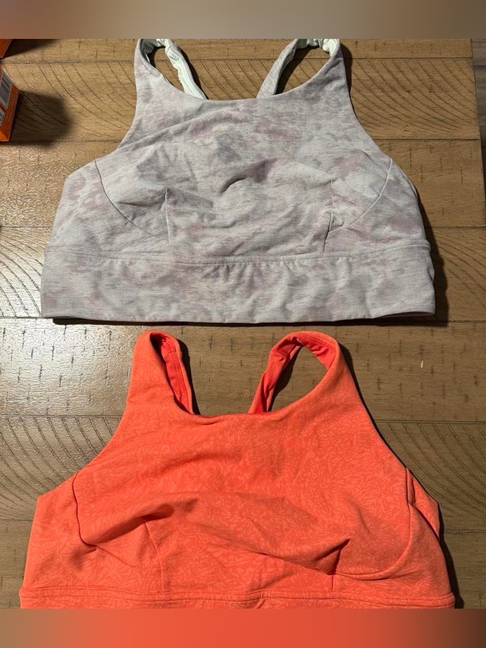 lululemon athletica Coral & Light Heather High-Neck Sports Crop